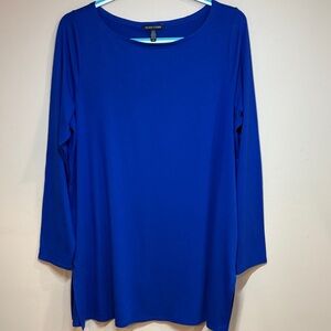 Eileen Fisher Cobalt Blue Long Sleeve Tunic, L